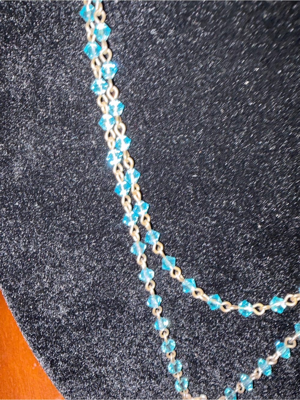 Virgins Saints & Angels Blue Beaded Tree of Life Crystal Pendant Necklace - Picture 4 of 8